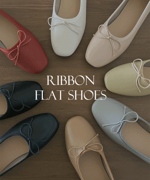 미네 ribbon flat shoes - 8color